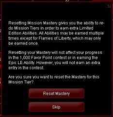 Reset Mastery Confirmation